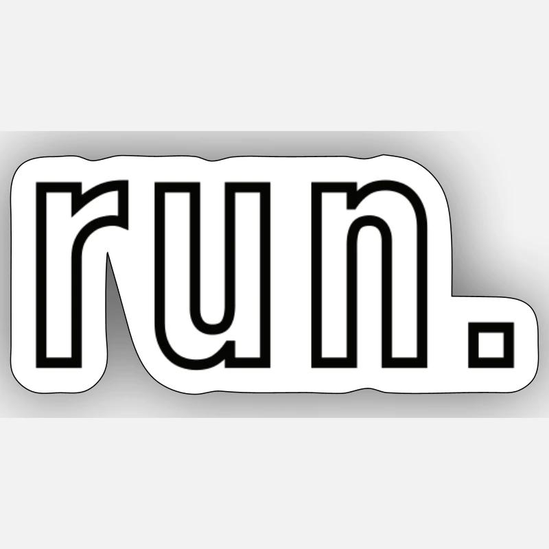 Run Sticker Größe S (10 x 10 cm)