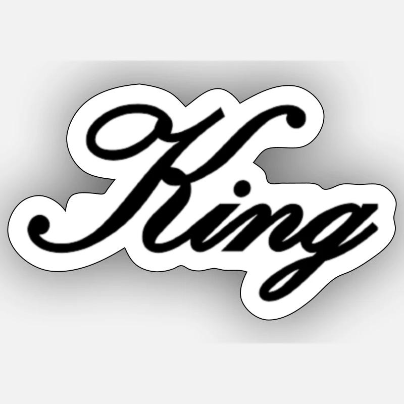 King - Sticker size S (10 x 10 cm) - white matte
