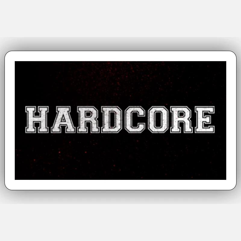 Hardcore logo - Sticker Größe S (10 x 10 cm) - Mattweiß