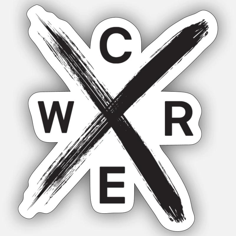 Crew - Sticker Größe S (10 x 10 cm) - Mattweiß