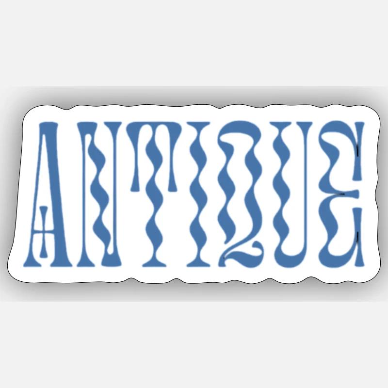 Antique - Sticker Größe S (10 x 10 cm) - Mattweiß