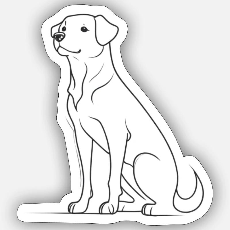 Dog Elegance Lines Sticker size S (10 x 10 cm)
