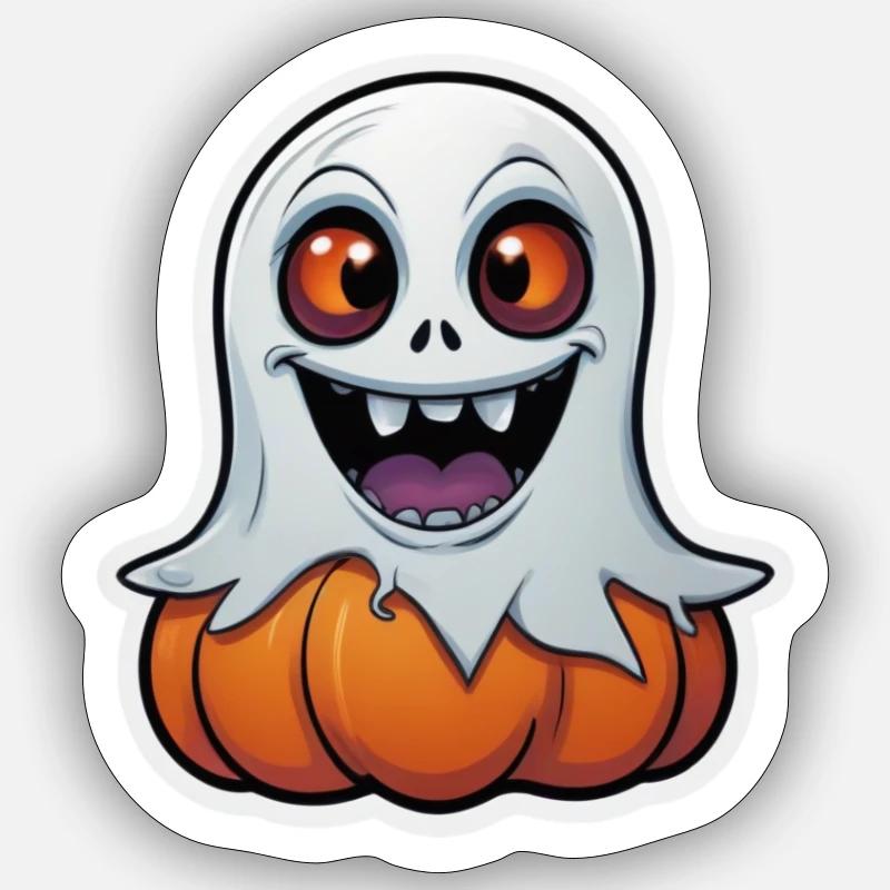Halloween-Geist Sticker Größe S (10 x 10 cm)