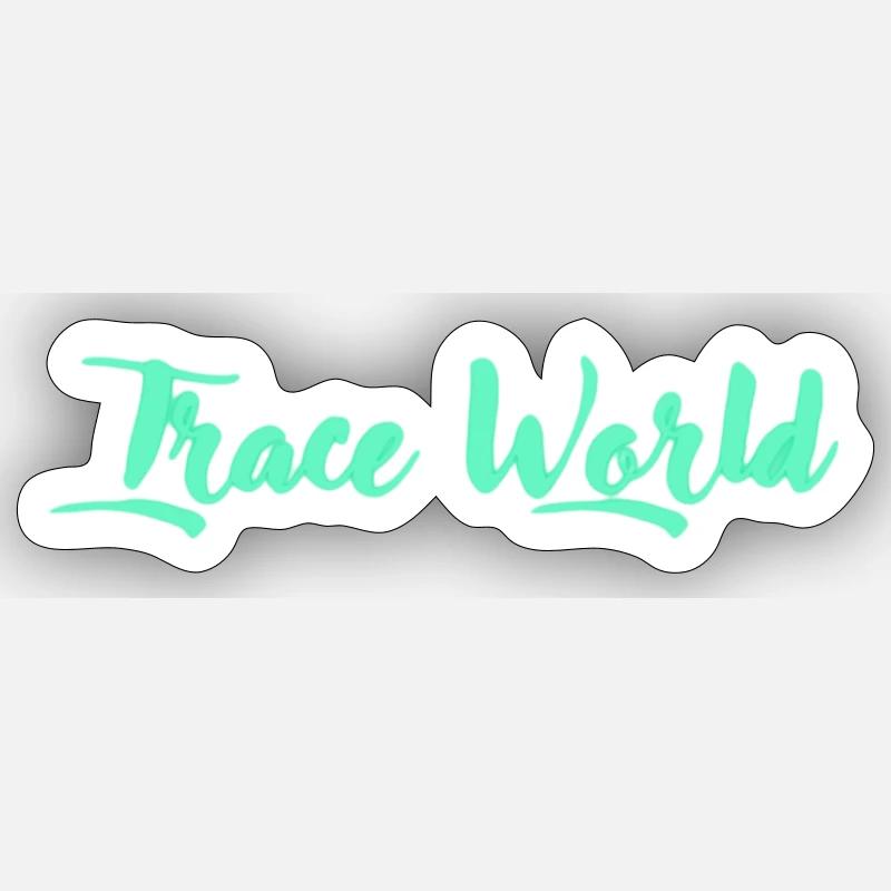Trace World - Sticker Größe S (10 x 10 cm) - Mattweiß