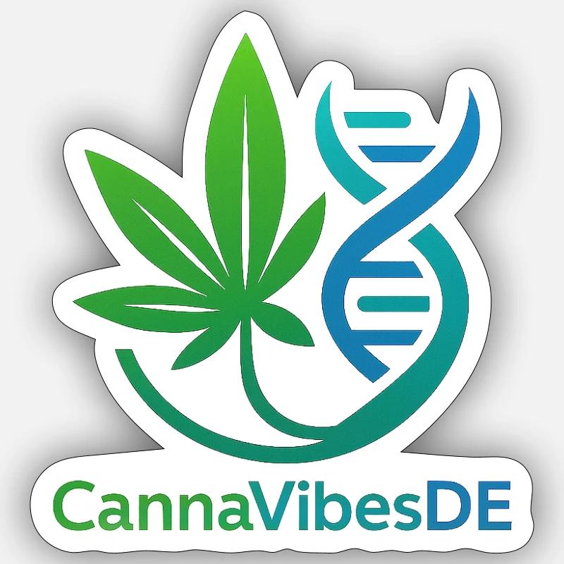 CannaVibesDe - Sticker Größe S (10 x 10 cm) - Mattweiß