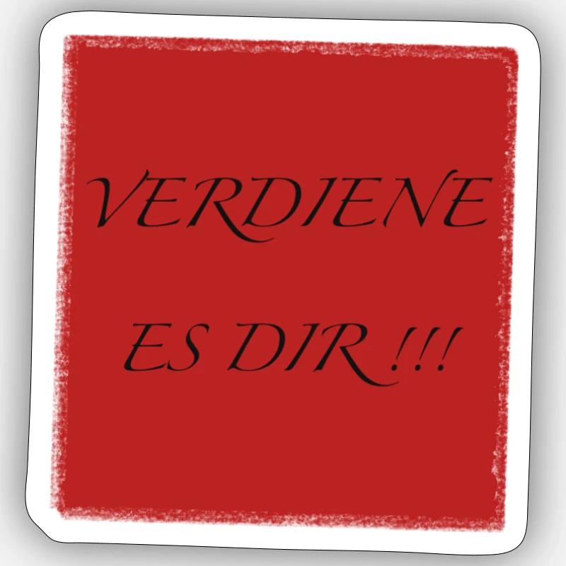 Verdiene es dir - Sticker Größe S (10 x 10 cm) - Mattweiß