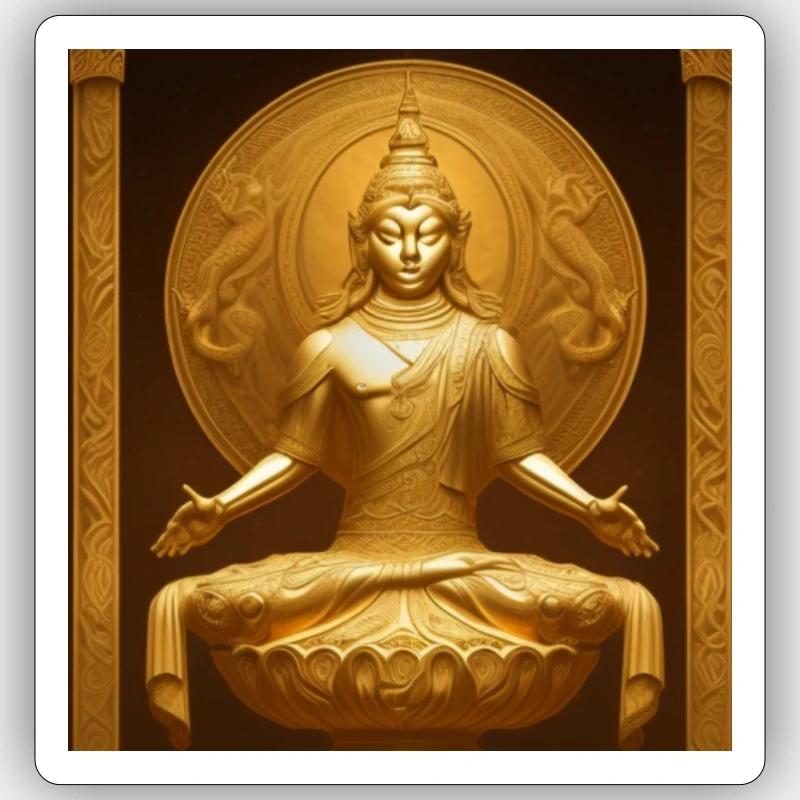 Buda - Sticker Größe S (10 x 10 cm) - Mattweiß