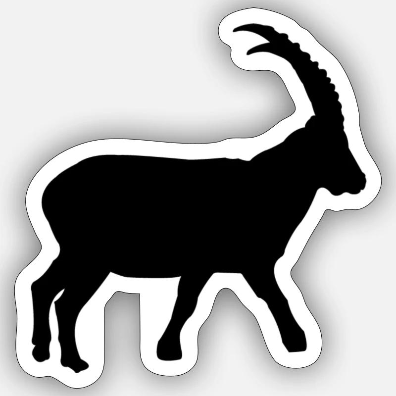 Capricorne - Sticker taille S (10 x 10 cm) - blanc mat