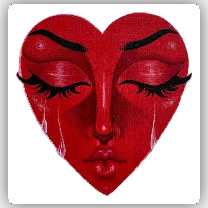 Liebe - Sticker Größe S (10 x 10 cm) - Mattweiß