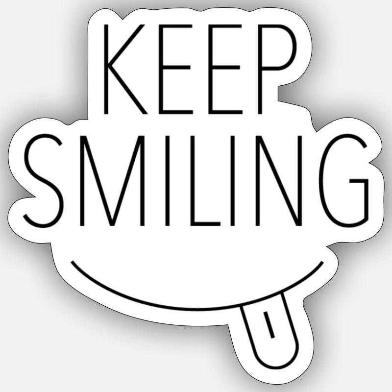Keep Smiling | Please smile Sticker size S (10 x 10 cm)