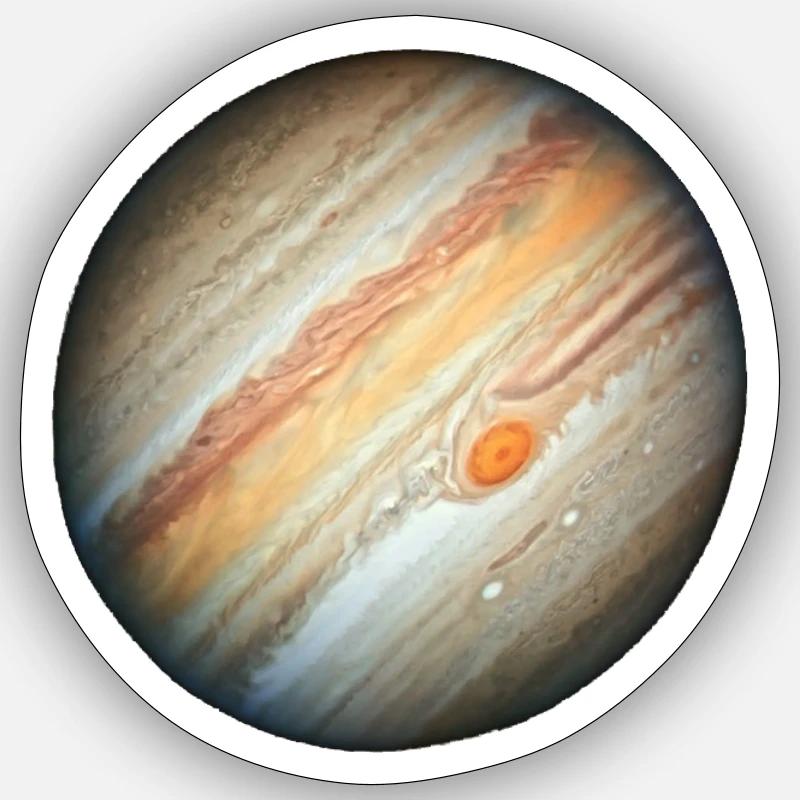 Jupiter & Giant Red Spot - Sticker size S (10 x 10 cm) - white matte