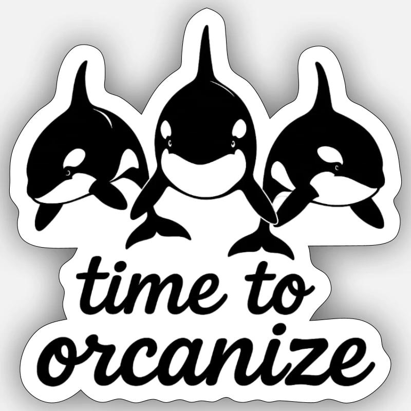orcaniser - Sticker taille S (10 x 10 cm) - blanc mat