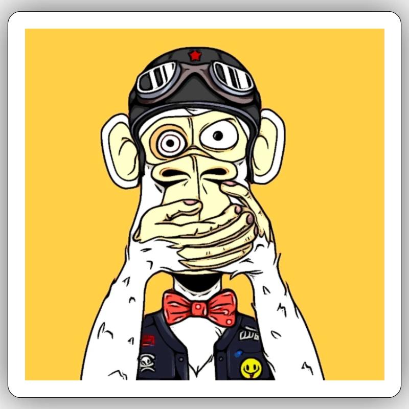ape with style by draven Sticker Größe S (10 x 10 cm)