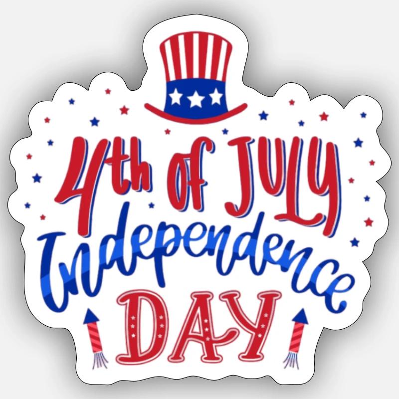 4. Juli Sticker Größe S (10 x 10 cm)