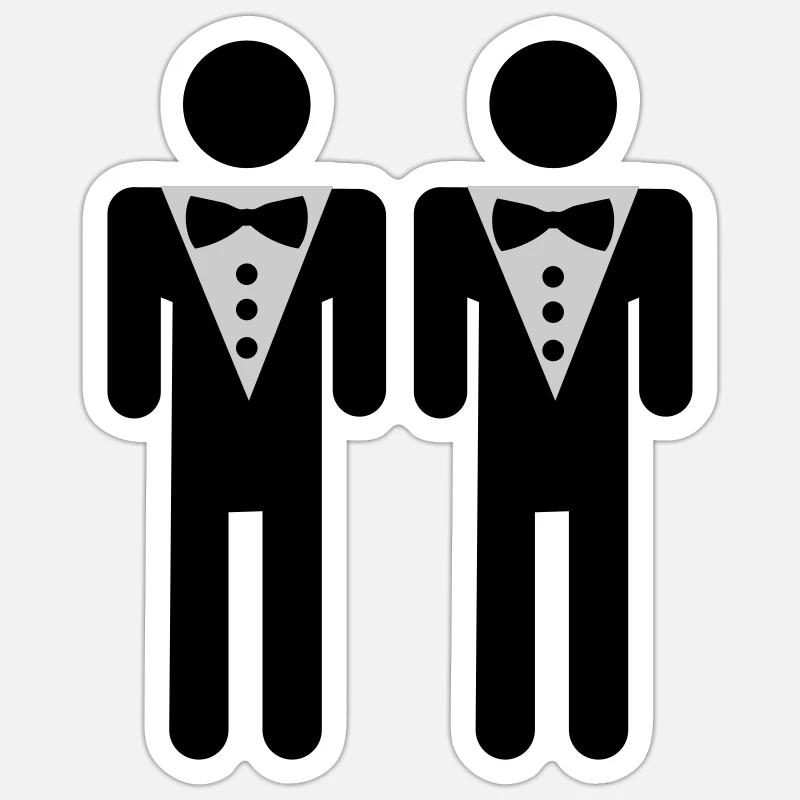 homo - Sticker taille S (10 x 10 cm) - blanc mat
