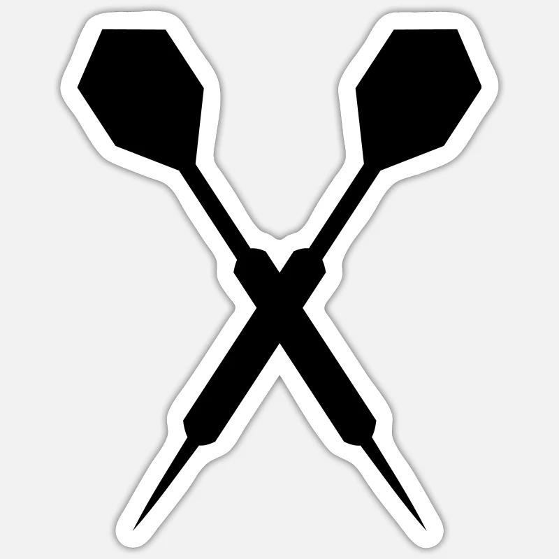 Darts - Sticker size S (10 x 10 cm) - white matte