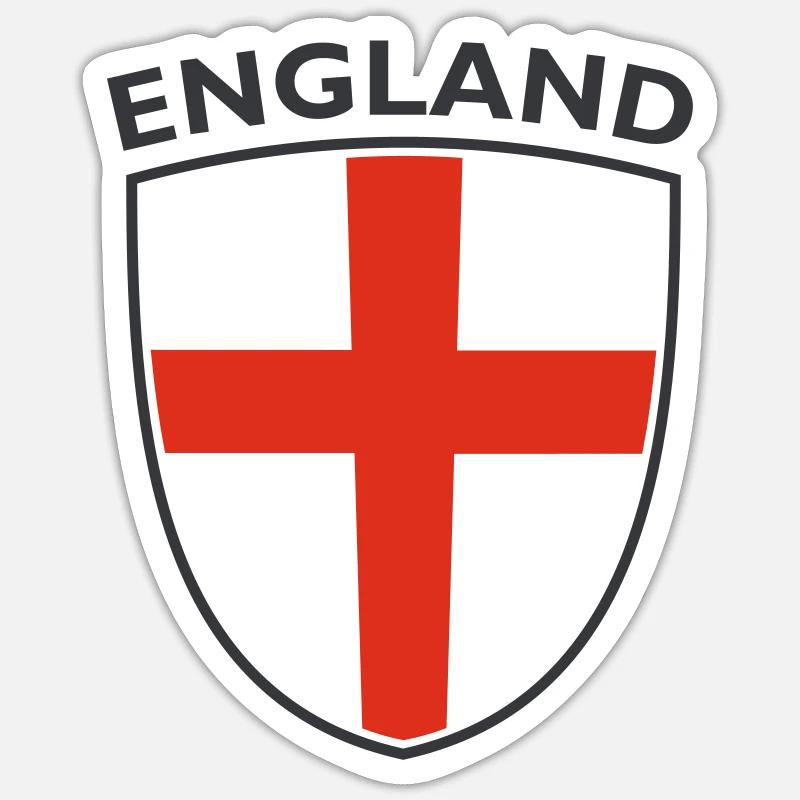 ANGLETERRE ÉQUIPE CREST - Sticker taille S (10 x 10 cm) - blanc mat