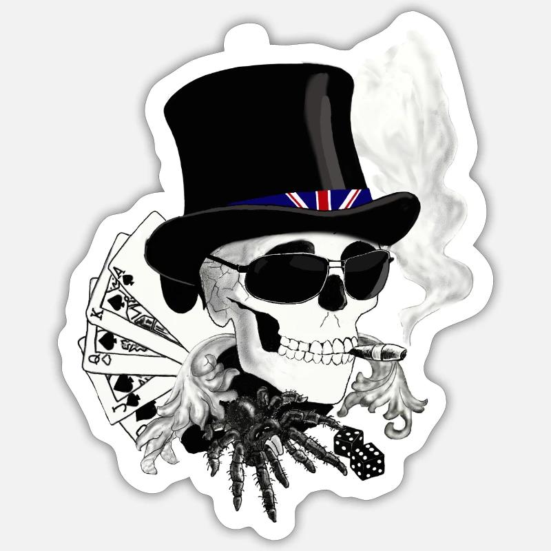 skull - Sticker size S (10 x 10 cm) - white matte