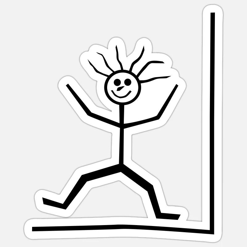 Strichmännchen Sticker Größe S (10 x 10 cm)