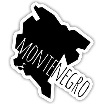 montenegro - Sticker Größe S (10 x 10 cm) - Mattweiß - Vorne