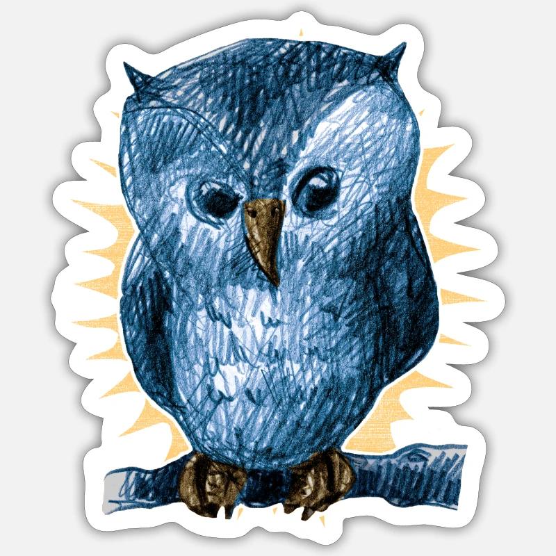 Eule Sticker Größe S (10 x 10 cm)