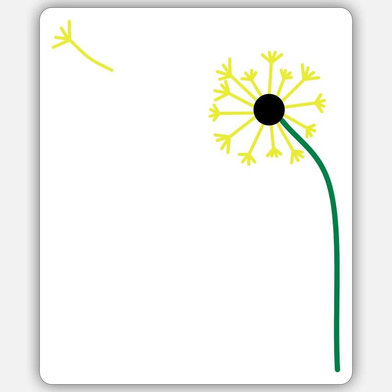Dandelion,Dandelion,Buttercup, ✔ - Sticker size S (10 x 10 cm) - white matte