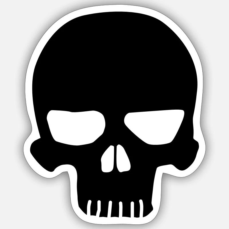 Skull original - Sticker size S (10 x 10 cm) - white matte