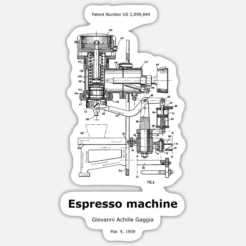 Machine à expresso Sticker taille S (10 x 10 cm)