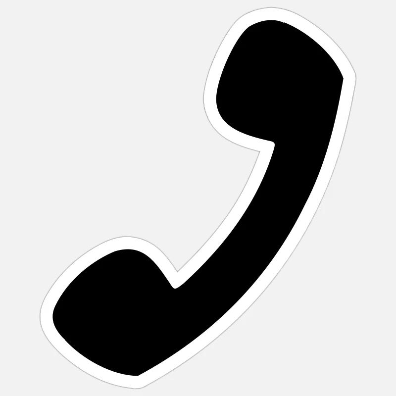 Telefon - Sticker Größe S (10 x 10 cm) - Mattweiß
