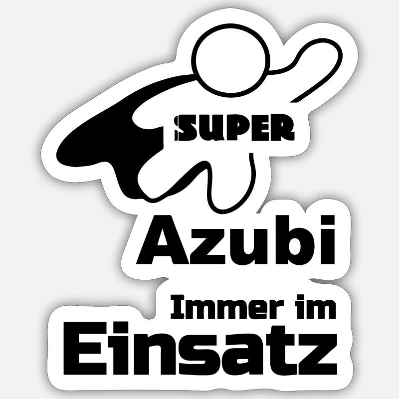 Super Azubi Geschenk Sticker Größe S (10 x 10 cm)