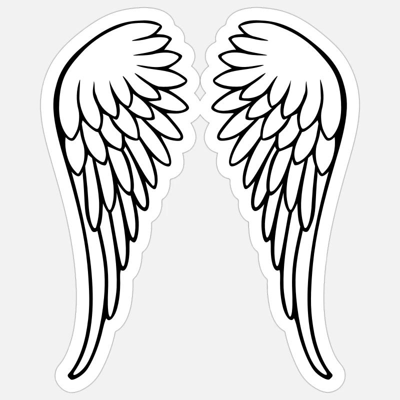 Wings - Sticker size S (10 x 10 cm) - white matte