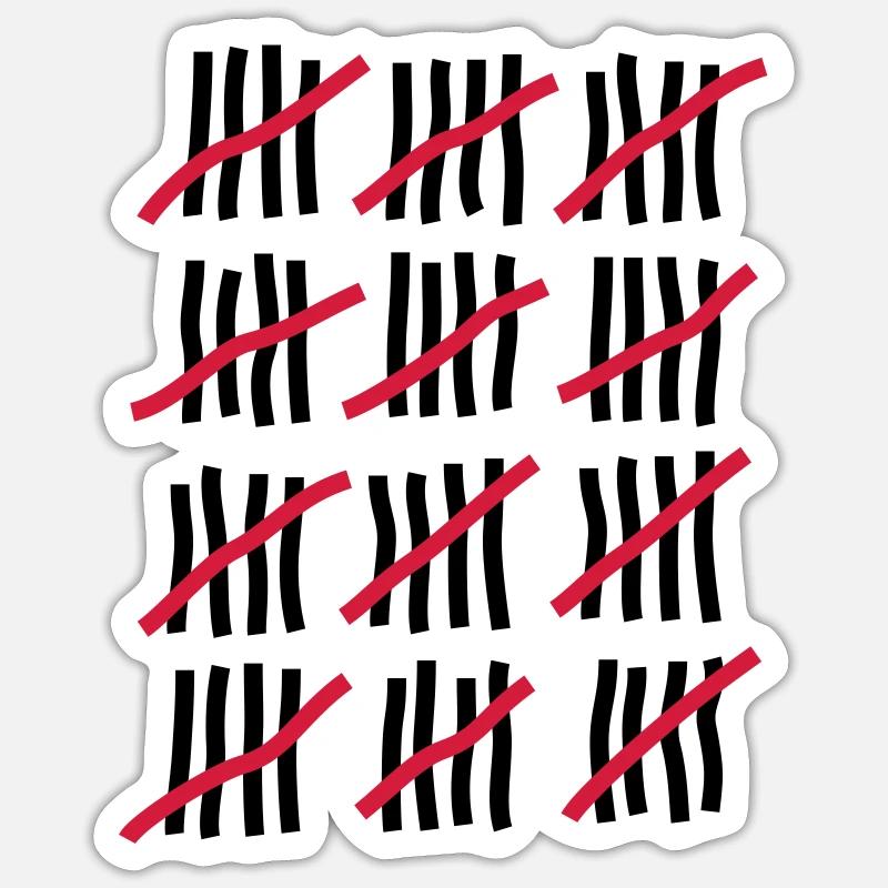 Anniversaire 60 ans - Sticker taille S (10 x 10 cm) - blanc mat