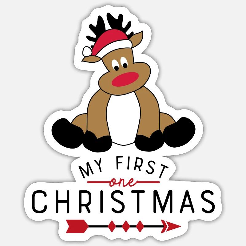 jul - Sticker størrelse S (10 x 10 cm) - mat hvid