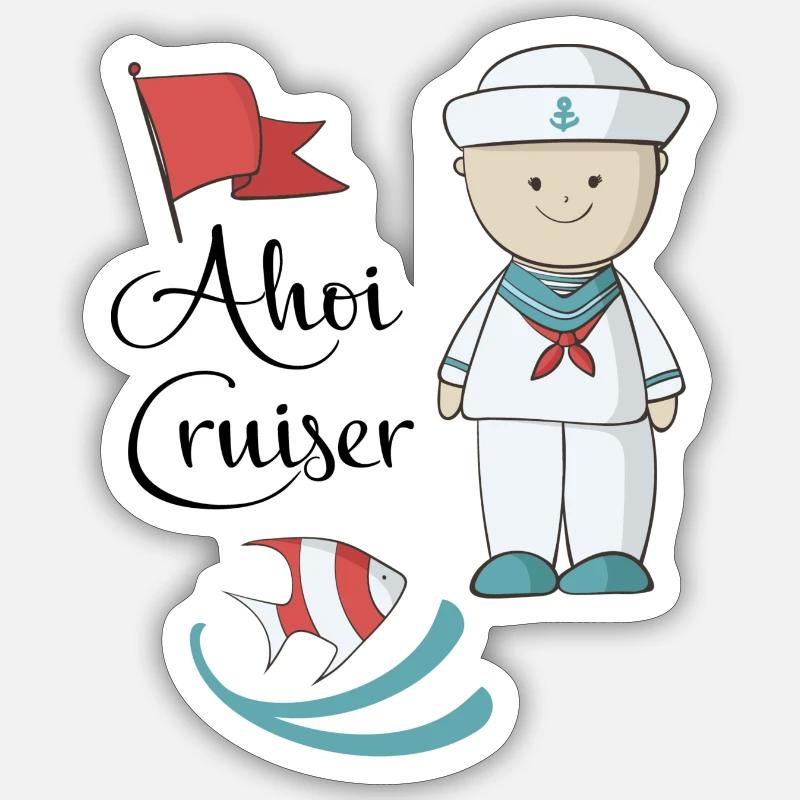 maritime - Sticker taille S (10 x 10 cm) - blanc mat