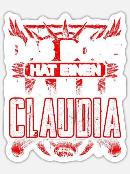 CLAUDIA - Böse - Sticker Größe S (10 x 10 cm) - Mattweiß