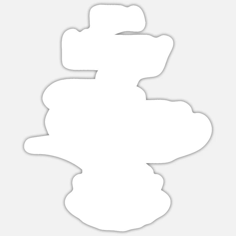 harceler - Sticker taille S (10 x 10 cm) - blanc mat