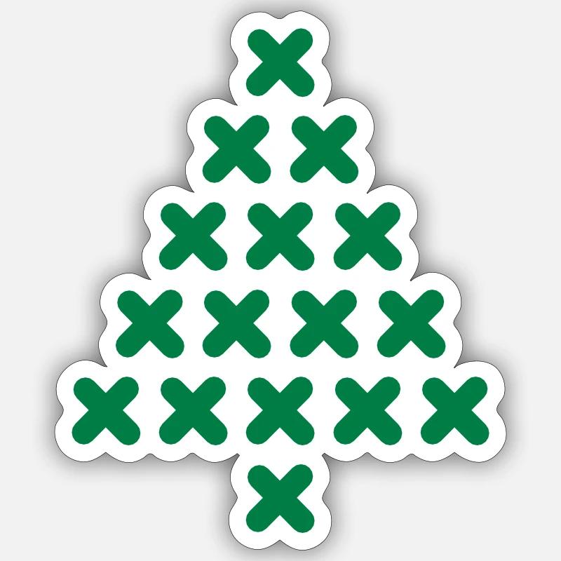 Christmas tree - Sticker taille S (10 x 10 cm) - blanc mat