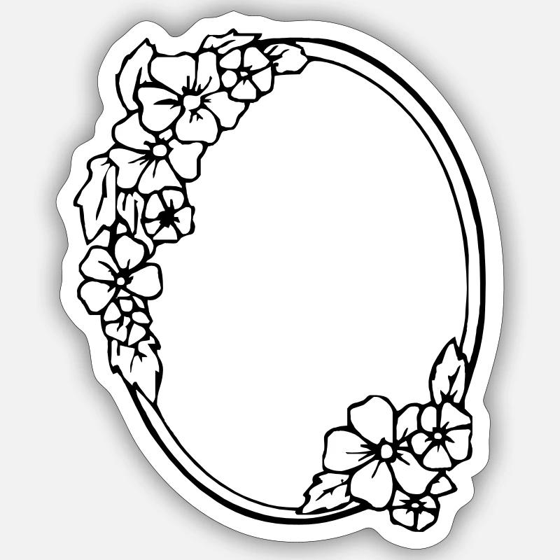 Miroir décoré Sticker taille S (10 x 10 cm)