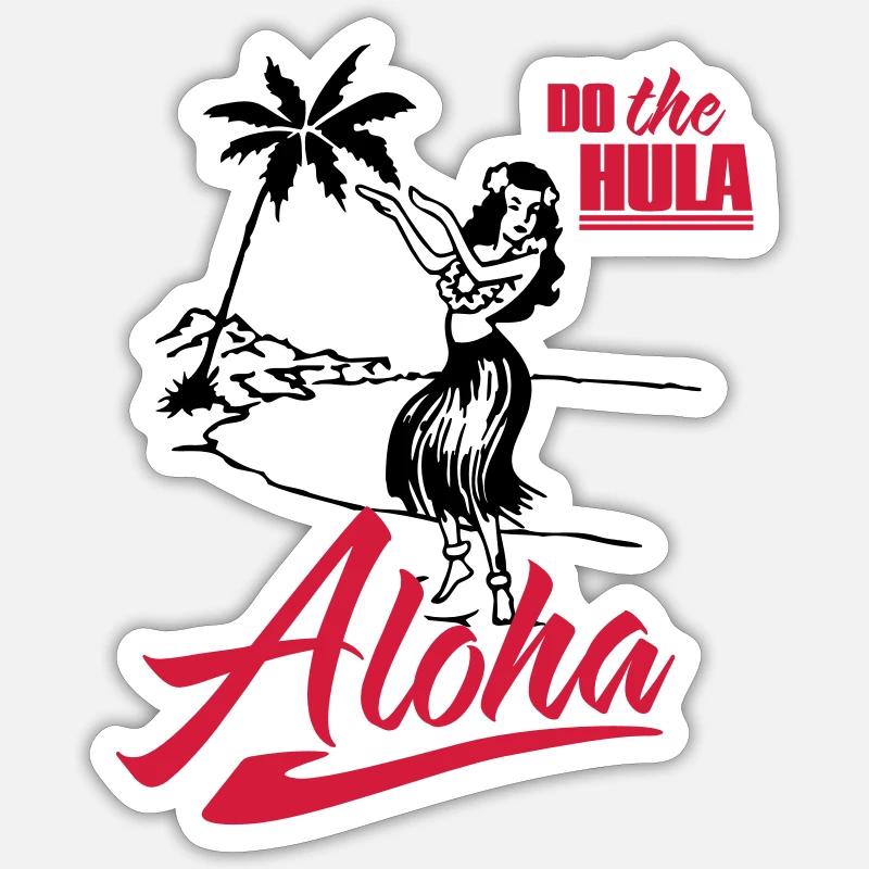 Aloha - do the Hula Sticker Größe S (10 x 10 cm)