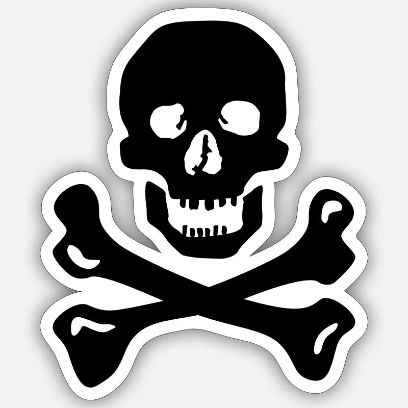 Pirate skull Sticker size S (10 x 10 cm)