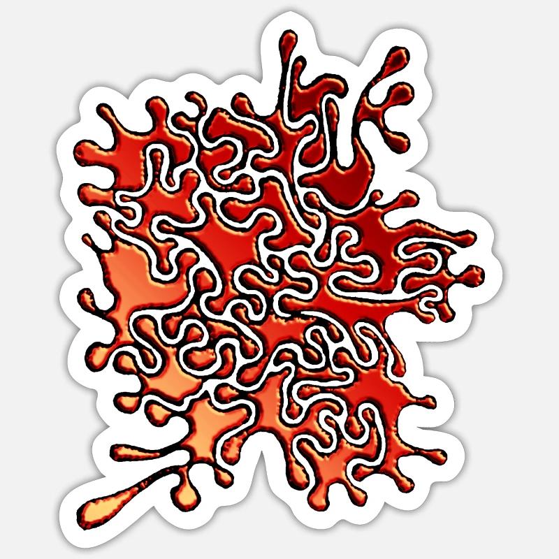 RF010ORANGE - Sticker taille S (10 x 10 cm) - blanc mat