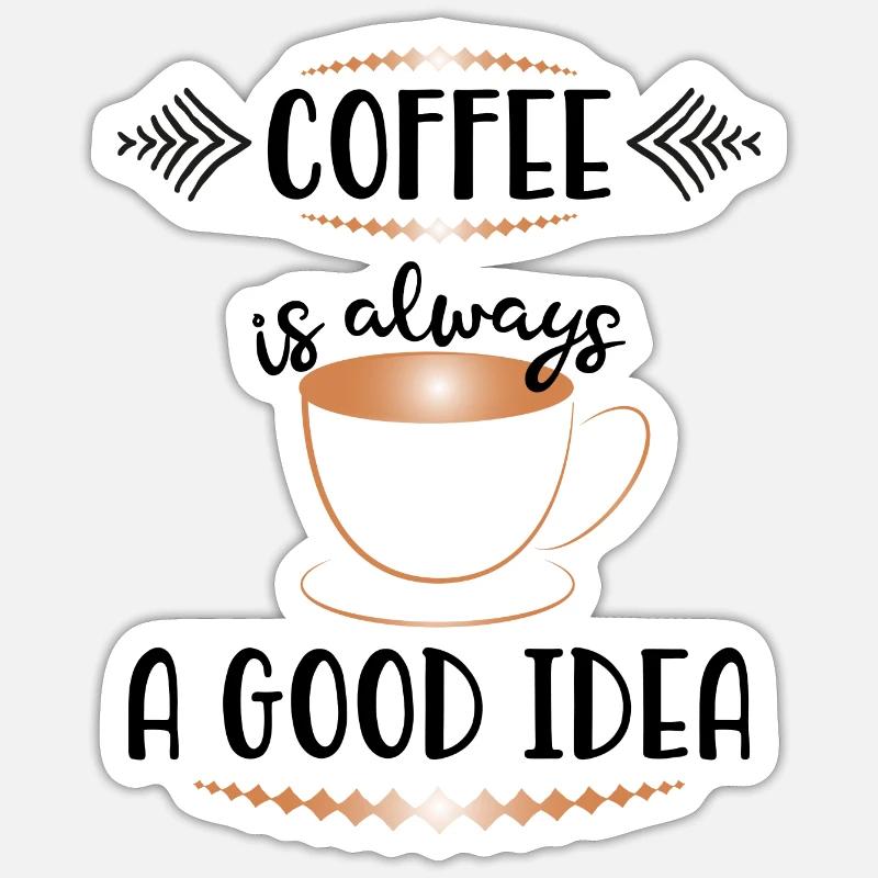Kaffee Sticker Größe S (10 x 10 cm)
