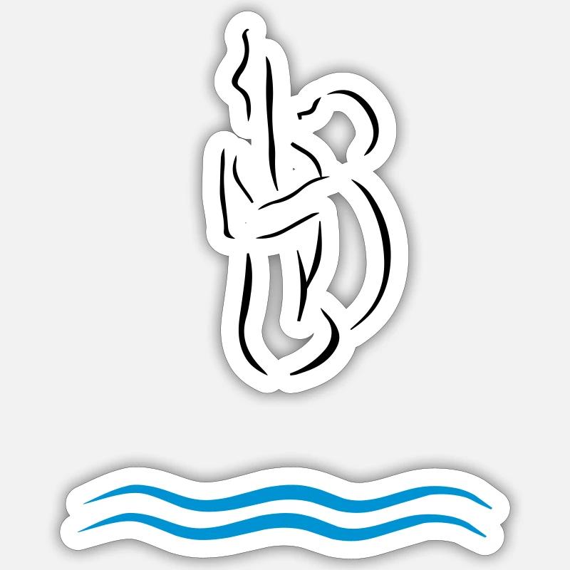 Saut de tour - Sticker taille S (10 x 10 cm) - blanc mat