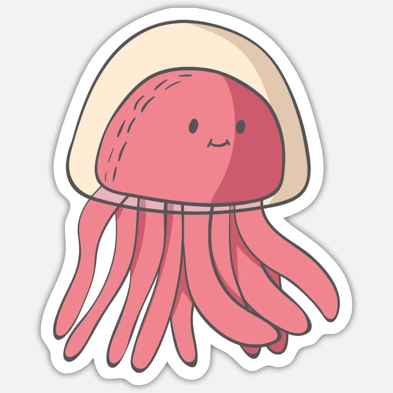 jellyfish Sticker size S (10 x 10 cm)