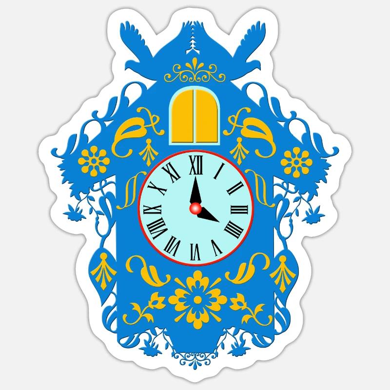 Coucou bleu Sticker taille S (10 x 10 cm)