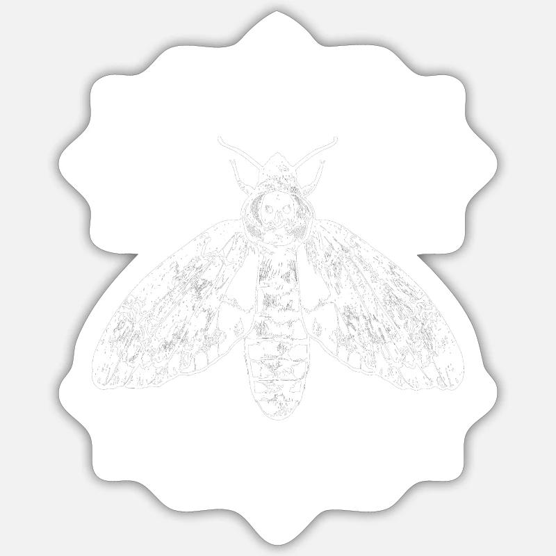 Moth butterfly insect geometry Sticker size S (10 x 10 cm)