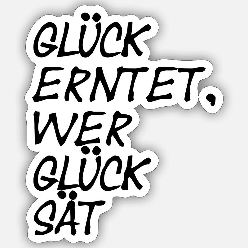Glück Sticker Größe S (10 x 10 cm)