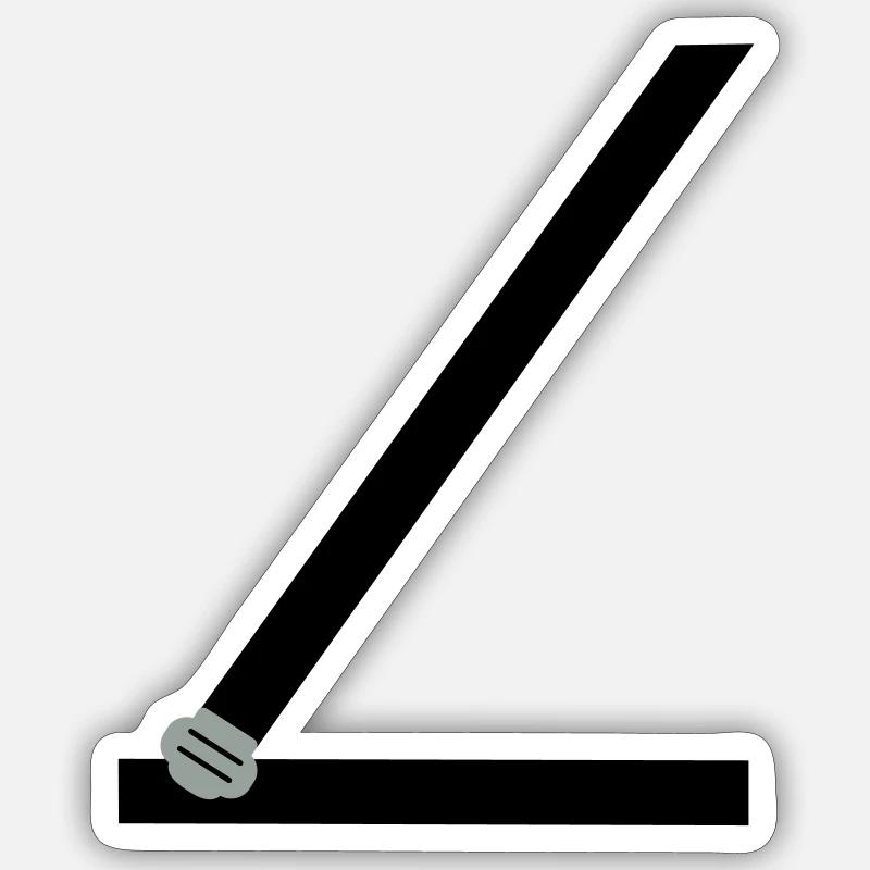 Anschnallgurt - Sticker Größe S (10 x 10 cm) - Mattweiß