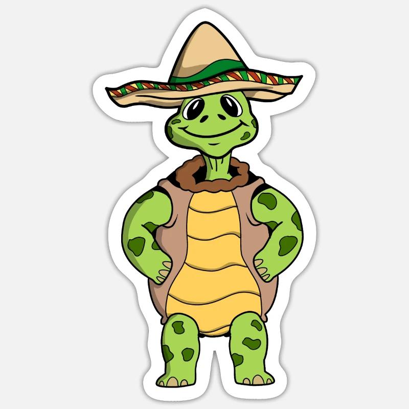turtle - Sticker size S (10 x 10 cm) - white matte