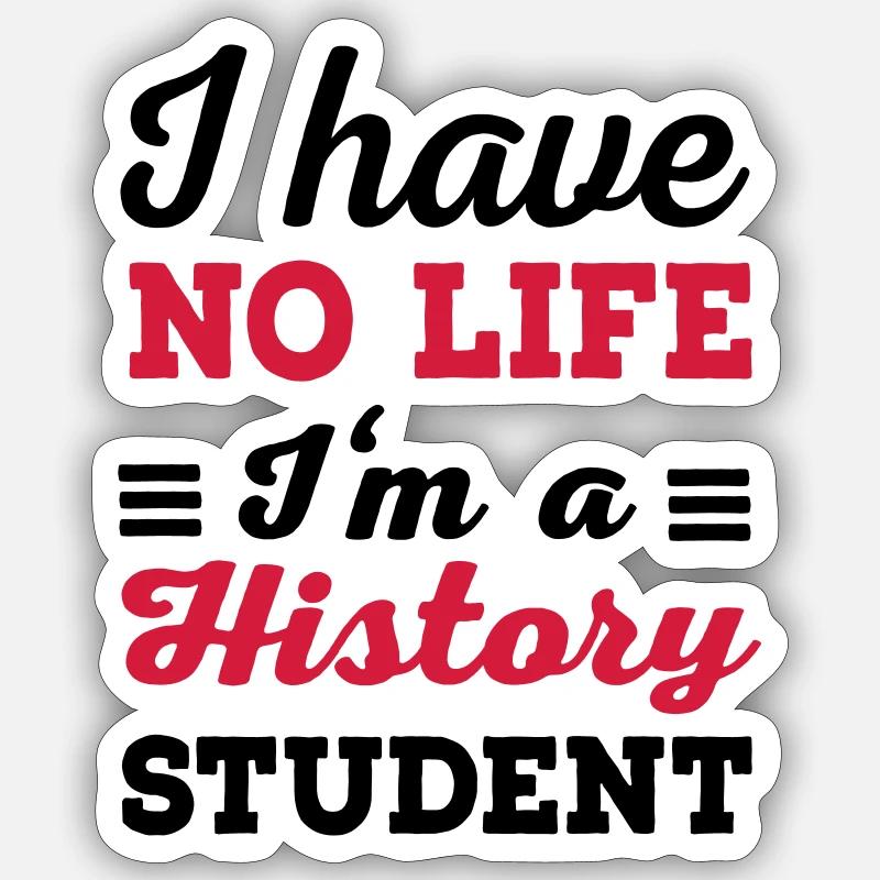 Histoire - Sticker taille S (10 x 10 cm) - blanc mat